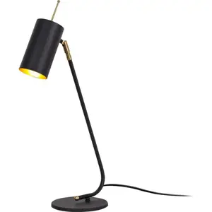 Stolní lampa v černé a zlaté barvě s kovovým stínidlem (výška 55 cm) Sivani – Opviq lights