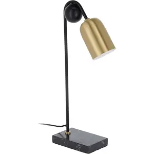 Stolní lampa v černo-zlaté barvě (výška 60 cm) Natsumi – Kave Home