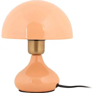 Stolní lampa v lososové barvě s kovovým stínidlem (výška 23 cm) Binc – Leitmotiv