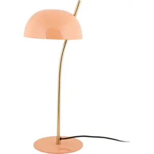 Stolní lampa v lososové barvě s kovovým stínidlem (výška 55 cm) Vivo – Leitmotiv