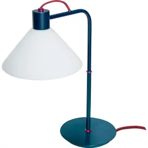 Stolní lampa v petrolejové barvě se skleněným stínidlem (výška 44 cm) Spot – Hübsch