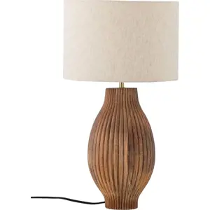 Stolní lampa v přírodní barvě s textilním stínidlem (výška 53 cm) Karelia – Bloomingville