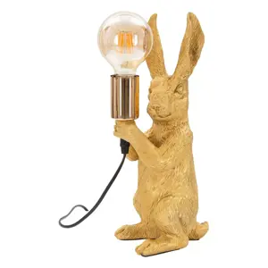 Stolní lampa ve zlaté barvě (výška 35,5 cm) Rubbit – Mauro Ferretti