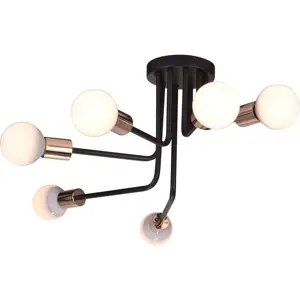 Produkt Stropní svítidlo v černo-měděné barvě 27x27 cm Spill – Candellux Lighting