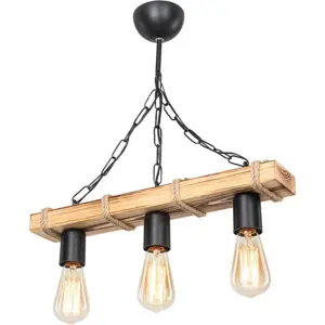 Produkt Stropní svítidlo v černo-přírodní barvě 10.5x48.5 cm – Squid Lighting