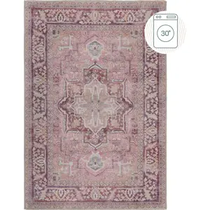 Světle červený pratelný koberec s příměsí recyklovaných vláken 120x170 cm Windsor – Flair Rugs