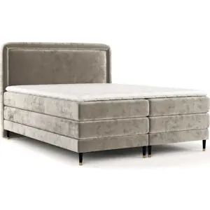 Světle hnědá boxspring postel 160x200 cm Dove – Maison de Rêve