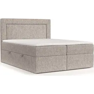 Světle hnědá boxspring postel s úložným prostorem 180x200 cm Imagine – Maison de Rêve