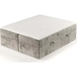 Světle hnědá boxspring postel s úložným prostorem 180x200 cm Yoko – Maison de Rêve