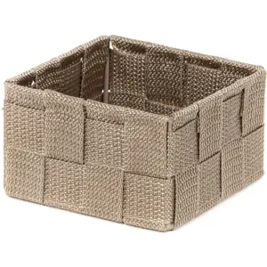 Světle hnědý koupelnový organizér Compactor Stan, 12 x 12 cm