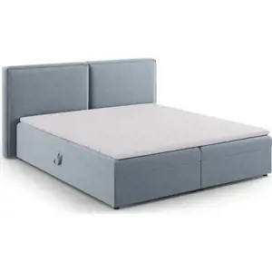 Produkt Světle modrá boxspring postel s úložným prostorem 160x200 cm Arendal – Cosmopolitan Design