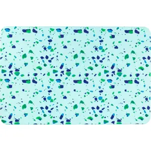 Světle modrá koupelnová předložka z křemeliny 39x60 cm Terrazzo – Artsy Doormats