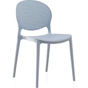 Produkt Světle modré plastové jídelní židle v sadě 4 ks Atlas – Geese