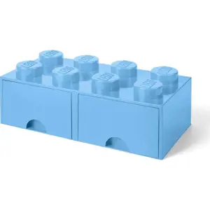 Produkt Světle modrý úložný box se dvěma šuplíky LEGO®