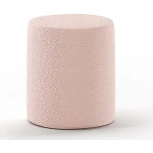 Produkt Světle růžový dětský puf z textilie bouclé MOON – Vipack