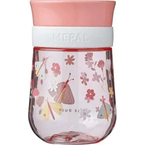 Světle růžový tritanový dětský hrnek 300 ml Flowers & butterflies – Mepal