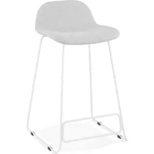 Produkt Světle šedá barová stolička s bílými nohami Kokoon Vancouver Mini, výška sedu 66 cm