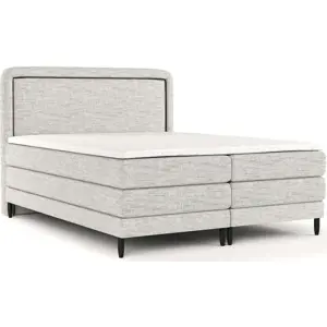 Světle šedá boxspring postel 180x200 cm Dove – Maison de Rêve