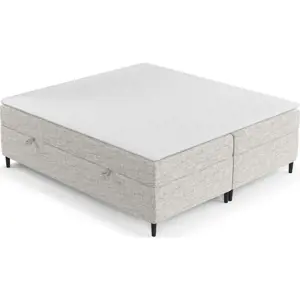 Produkt Světle šedá boxspring postel s úložným prostorem 140x200 cm Araya – Maison de Rêve