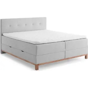 Produkt Světle šedá boxspring postel s úložným prostorem 160x200 cm Catania - Meise Möbel