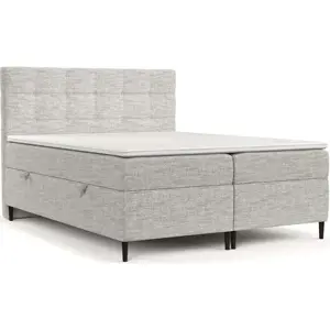 Produkt Světle šedá boxspring postel s úložným prostorem 160x200 cm Urbaneo – Maison de Rêve