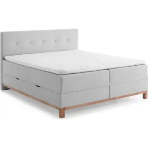 Produkt Světle šedá boxspring postel s úložným prostorem 180x200 cm Catania - Meise Möbel
