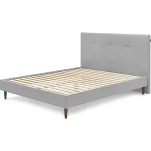 Produkt Světle šedá čalouněná dvoulůžková postel s roštem 180x200 cm Tory – Bobochic Paris