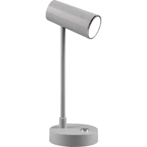 Světle šedá LED stmívatelná stolní lampa (výška 28 cm) Lenny – Trio