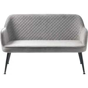 Produkt Světle šedá sametová pohovka 129 cm Berrie – Unique Furniture