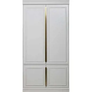Produkt Světle šedá šatní skříň s pantovými dveřmi z borovicového dřeva 110x215 cm Organize – BePureHome