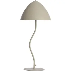 Produkt Světle šedá stolní lampa s kovovým stínidlem (výška 67 cm) Elimo – Light & Living