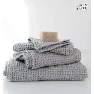Produkt Světle šedé ručníky a osušky v sadě 3 ks Honeycomb – Linen Tales
