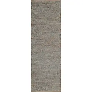 Světle šedý ručně tkaný jutový běhoun 66x200 cm Soumak – Asiatic Carpets