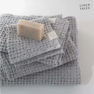 Produkt Světle šedý ručník 50x70 cm Honeycomb – Linen Tales