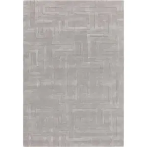 Světle šedý vlněný koberec 120x170 cm Maze – Asiatic Carpets