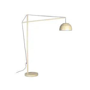 Světle žlutá stojací lampa (výška 180 cm) Liwa – Dutchbone