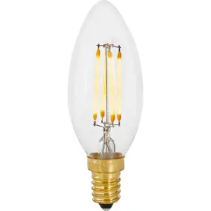 Teplá LED filamentová stmívatelná žárovka E14, 4 W Candle – tala