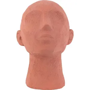 Terakotově oranžová dekorativní soška PT LIVING Face Art, výška 22,8 cm