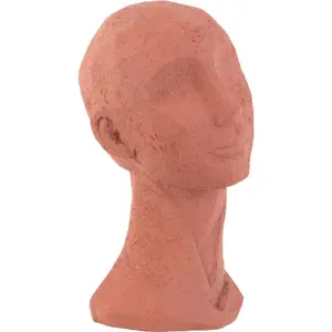 Terakotově oranžová dekorativní soška PT LIVING Face Art, výška 28,4 cm