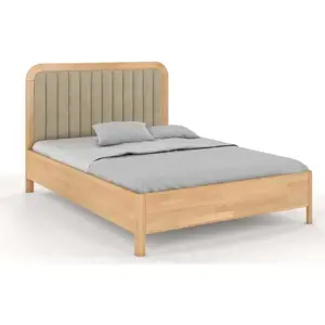 Produkt Tmavá přírodní dvoulůžková postel z bukového dřeva Skandica Visby Modena, 180 x 200 cm