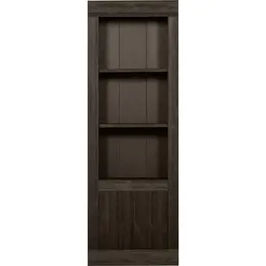 Produkt Tmavě hnědá knihovna z borovicového dřeva 78x230 cm Yumi – BePureHome