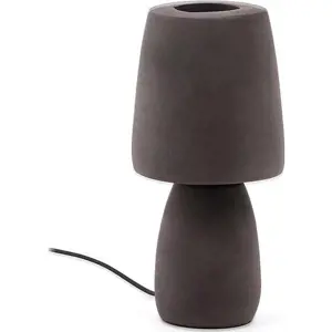 Tmavě hnědá stolní lampa (výška 30 cm) Tandy – Kave Home