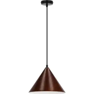 Produkt Tmavě hnědé závěsné svítidlo s kovovým stínidlem ø 25 cm Dunca – Candellux Lighting