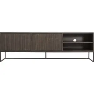 Tmavě hnědý TV stolek v dekoru dubu 176x57 cm Bali – Tenzo