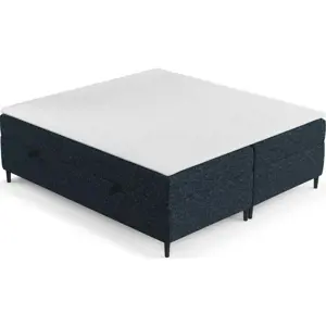 Produkt Tmavě modrá boxspring postel s úložným prostorem 160x200 cm Araya – Maison de Rêve