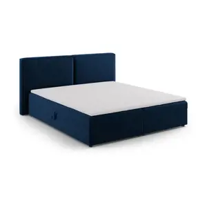 Produkt Tmavě modrá boxspring postel s úložným prostorem 160x200 cm Arendal – Cosmopolitan Design