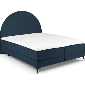 Produkt Tmavě modrá boxspring postel s úložným prostorem 160x200 cm Sunrise – Cosmopolitan Design