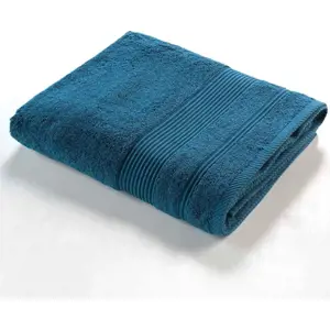 Produkt Tmavě modrá froté bavlněná osuška 90x150 cm Tendresse – douceur d'intérieur