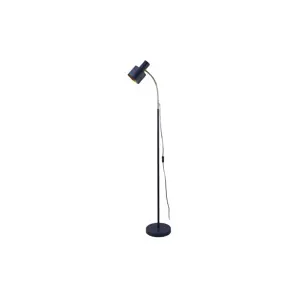 Produkt Tmavě modrá stojací lampa s kovovým stínidlem (výška 143 cm) Selvia II – GTV