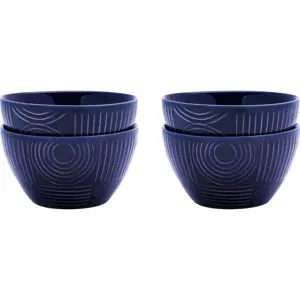 Produkt Tmavě modré keramické misky v sadě 4 ks 400 ml Arc – Maxwell & Williams